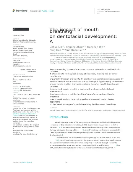 NIH Mouth Breathing Report