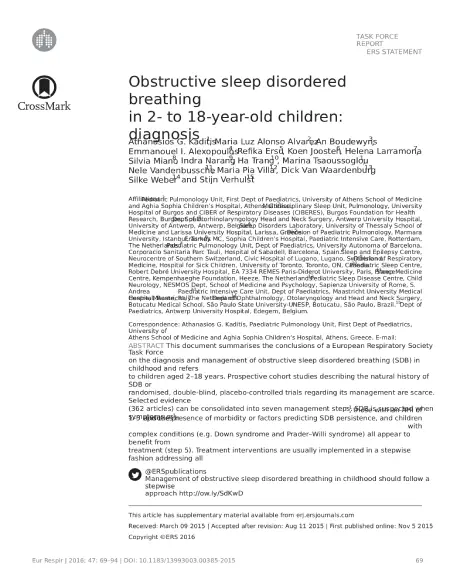 OSDB in 2- to 18-year-old children