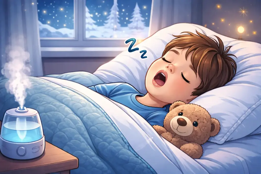 child snoring asleep