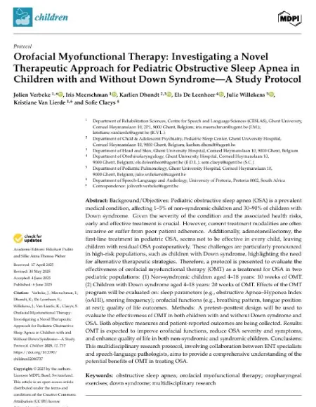 Orofacial Myofunctional